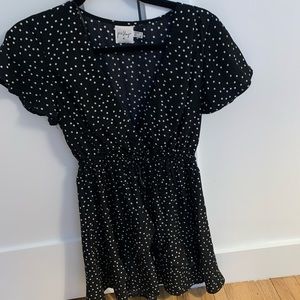 Black polka dot Princess Polly dress
